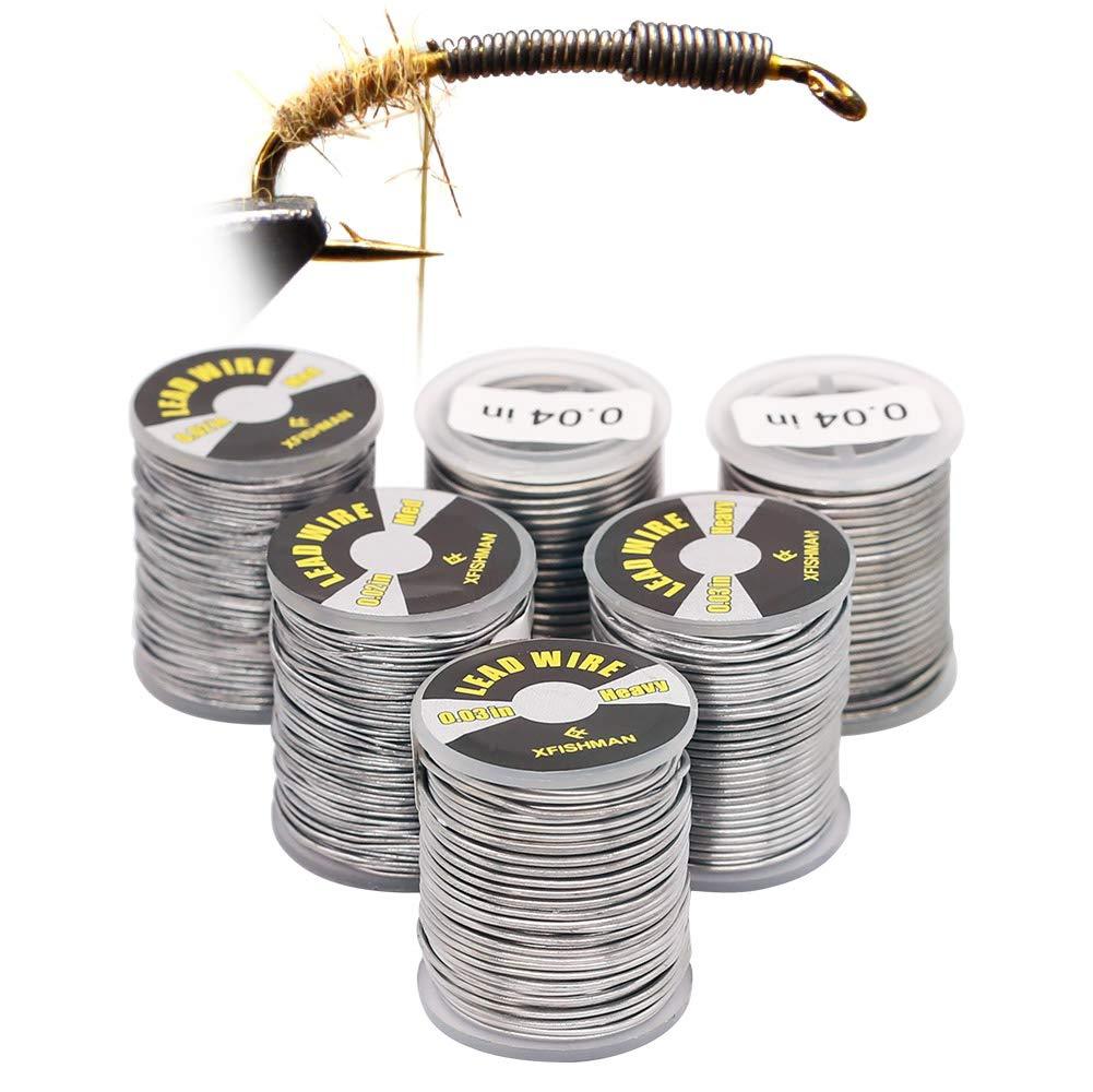 XFISHMAN Fly-Tying-Lead-Wire-Fly-Tying-Material- Fly-Fishing-Supplies-Accessories 3 Size Assortment 6 Pack - BeesActive Australia