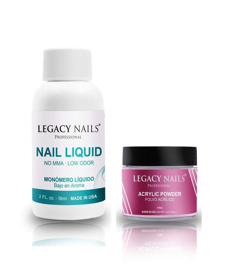 LEGACY NAILS- 2oz Liquid Monomer with 1oz Pink Acrylic Powder - BeesActive Australia