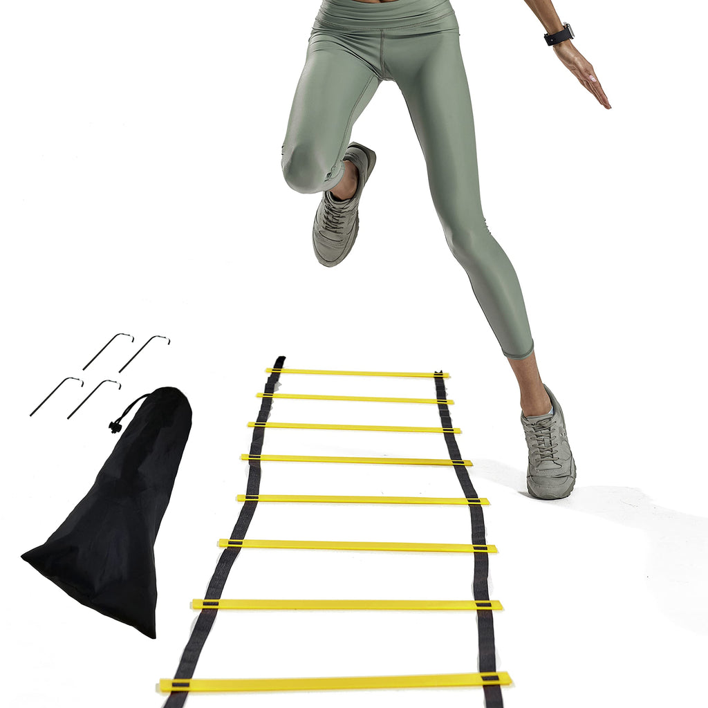 Reliant Outdoor Agility Ladder for Boosting Fitness Workout, Speed Training for Home, Travel and Outdoors Yellow - BeesActive Australia