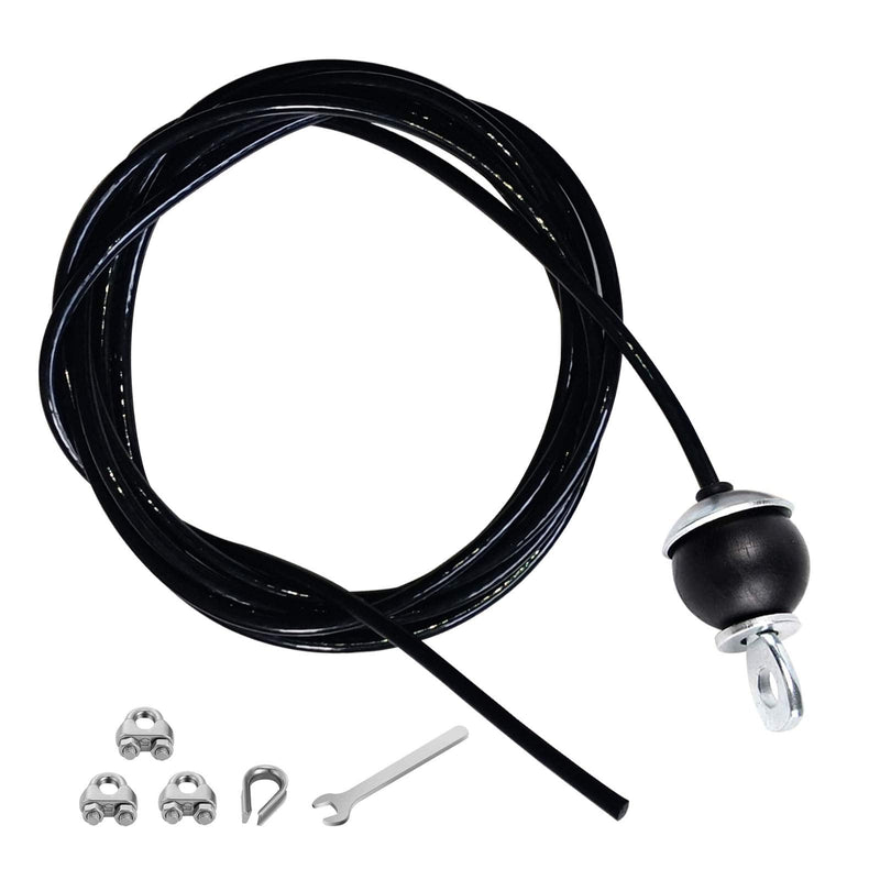 Home Gym Fitness LAT Pulldown Cable Replacement 78/118/ 236 Inch， 6mm Adjustable Length for Pulley System Cable Machine Workout Equipment, Steel Wire Rope with Rubber Stopper Ball 118 Inch Adjustable Cable - BeesActive Australia