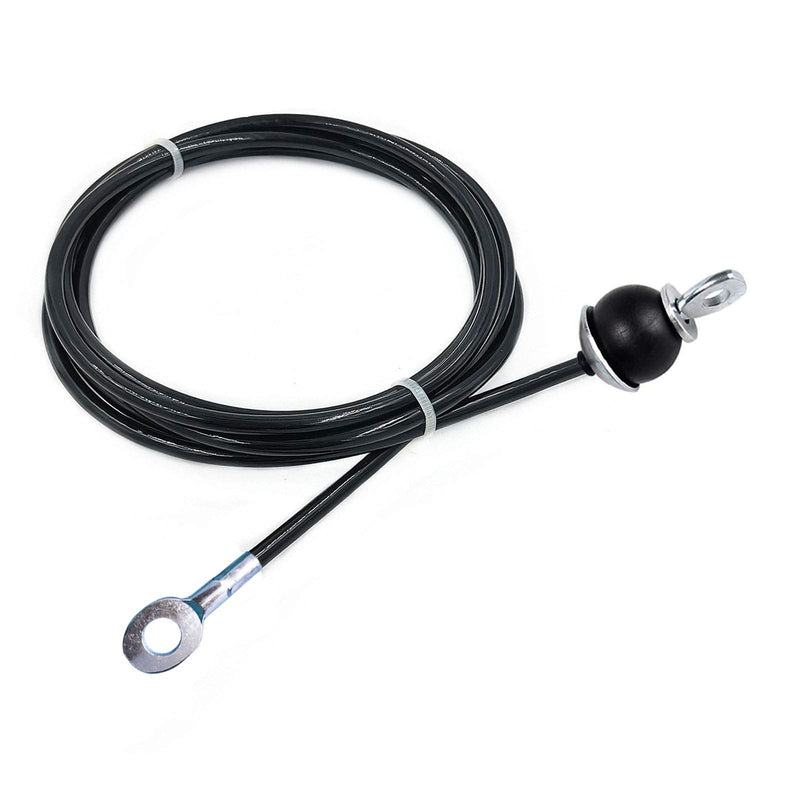 KORIKAHM Fitness Pulley Cable 118/157 / 197/236 Inch, LAT Pulldown Cable Replacement Gym Thick 6mm for Pulley System Cable Machine Accessories, PU Coating Steel Wire Rope with Stopper Ball Cable with Ball 118.0 Inches - BeesActive Australia