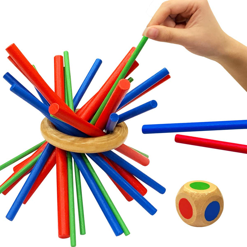 Keep It Steady Fun Family Games for Kids and Adults - Balance & Patience Training - Wooden Stick Toys for Creative Kids Games - BeesActive Australia