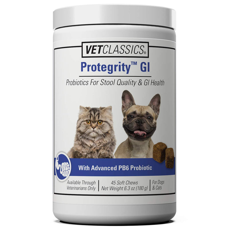 Vet Classics Protegrity GI Probiotics for Dogs & Cats for Stool Quality & Gastrointestinal Health, Supports GI Health in Stressed & Imbalanced 45 Soft Chews - BeesActive Australia