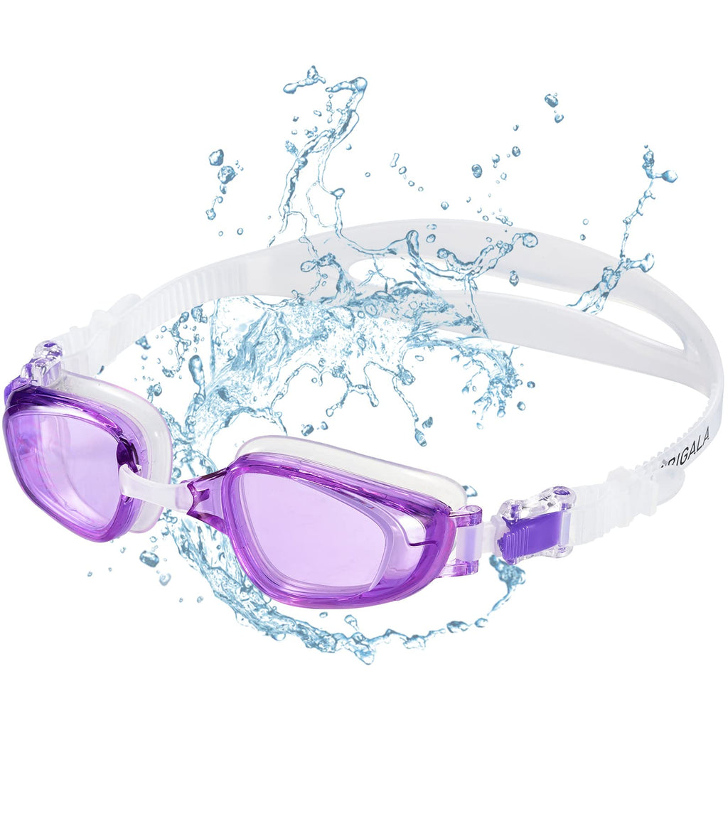 Swim Goggles Swimming Goggles Anti-Fog Goggles for Women Girls Adult Purple - BeesActive Australia