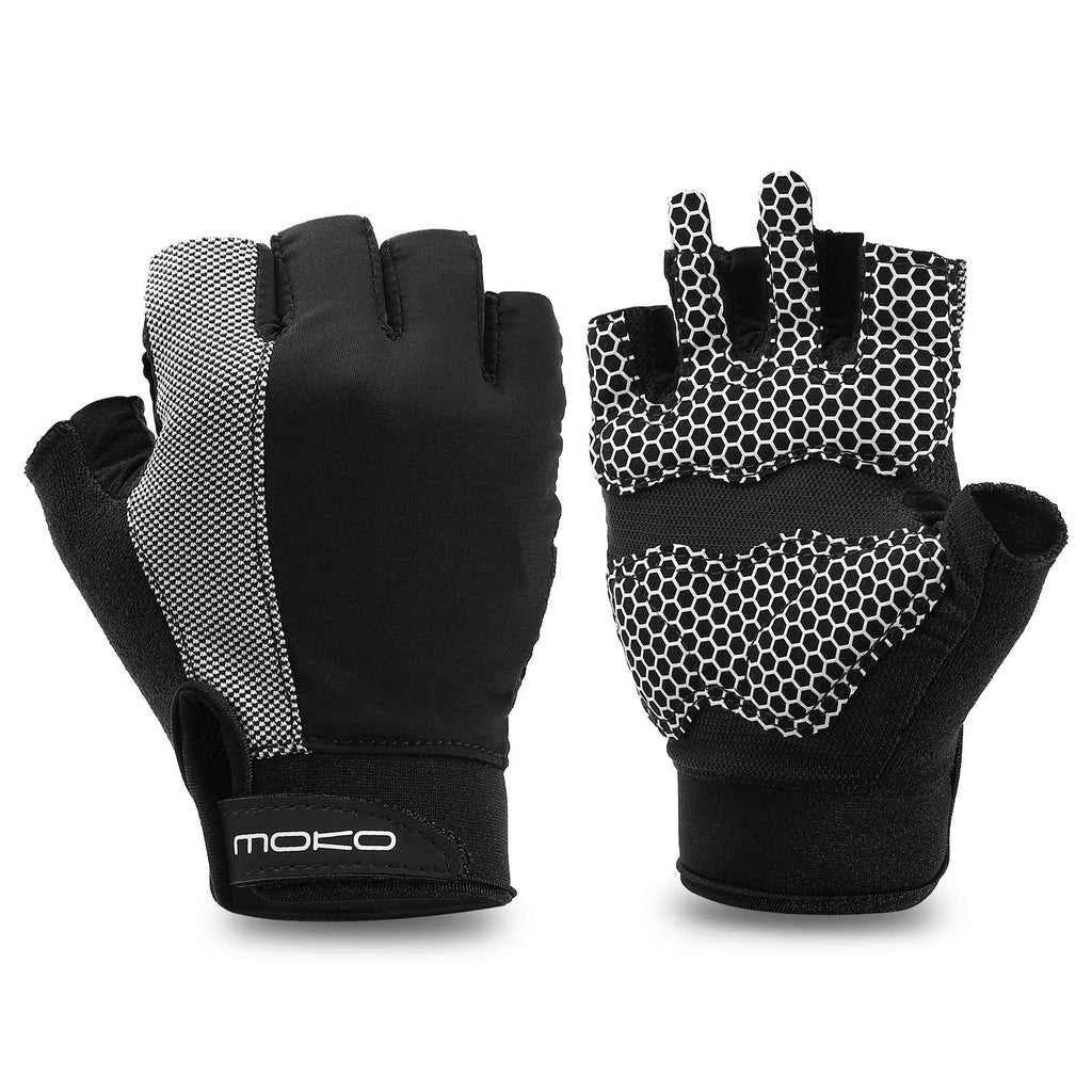 MoKo Workout Gloves for Women Men, Breathable Exercise Gloves Wrist Support Full Palm Protection Extra Grip Gloves for Weight Lifting, Pull Up, Cycling, Gym Workout S Szie - BeesActive Australia