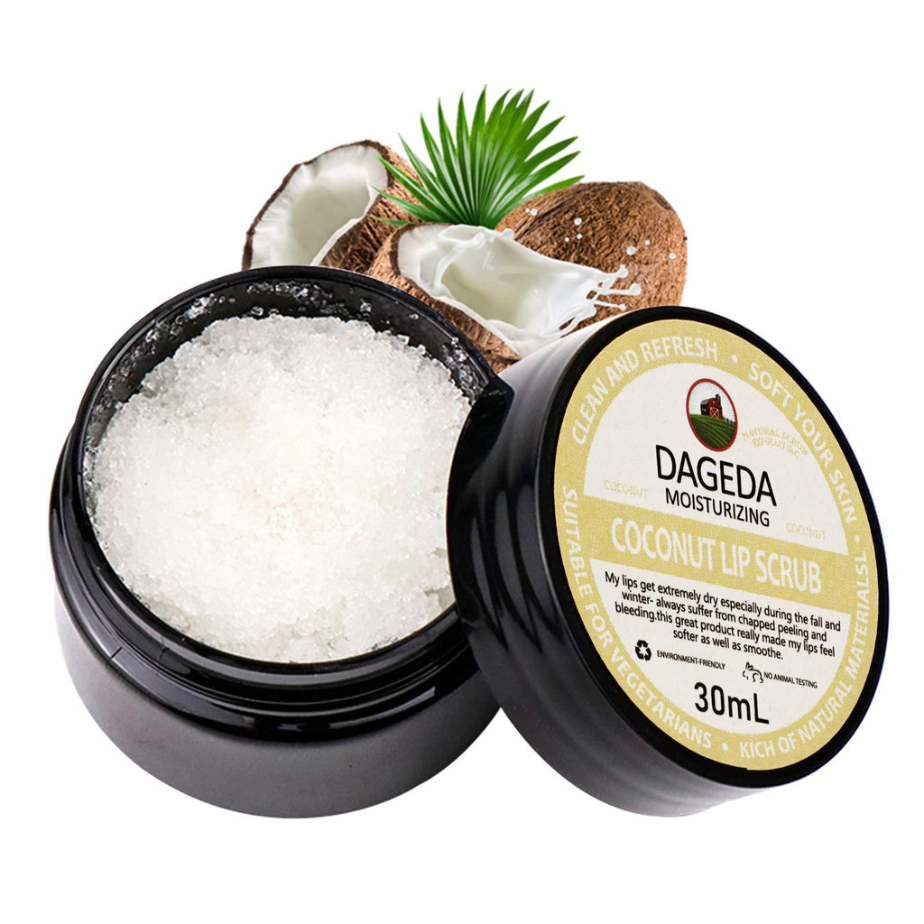 DAGEDA Lip Scrub, Coconut Fruity Sugar Lip Scrubs,Removes Dead Skin Exfoliator&Moisturizer With Cleansing Nourishing Lip Skin Care For Peeling Chapped Lips,Exfoliating Ultra-Hydrating Lip Treatment - BeesActive Australia