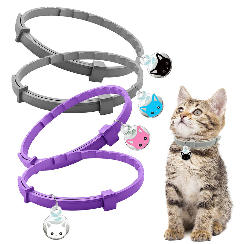 4 Pack Cats Calming Collar, Cat Anxiety Relief with Pheromones, Waterproof Calm Collar Size Up to 15 Inches (4 Pack Cats Collar+4 Pendants) - BeesActive Australia