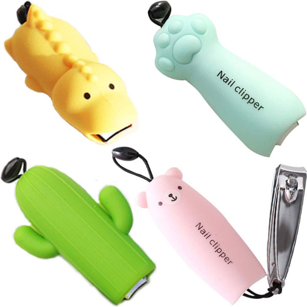 4Pcs Cartoon Silicone Case Stainless Steel Nail Clippers for Everyone Suitable for Gift - BeesActive Australia