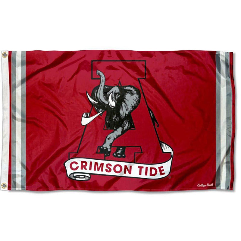 College Flags & Banners Co. Alabama Crimson Tide Vintage Retro Throwback 3x5 Banner Flag - BeesActive Australia