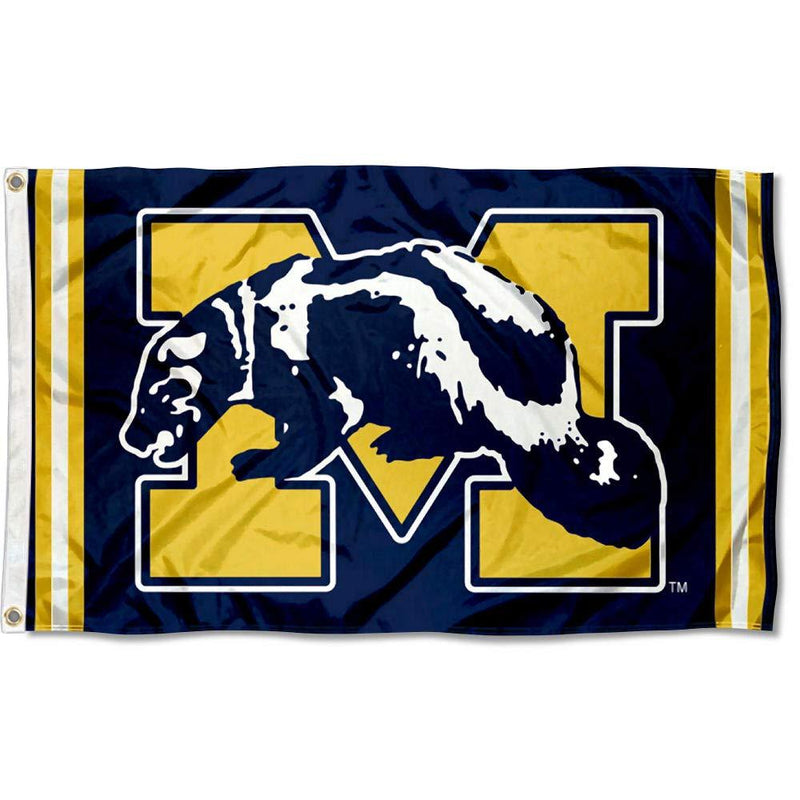 College Flags & Banners Co. Michigan Wolverines Vintage Retro Throwback 3x5 Banner Flag - BeesActive Australia