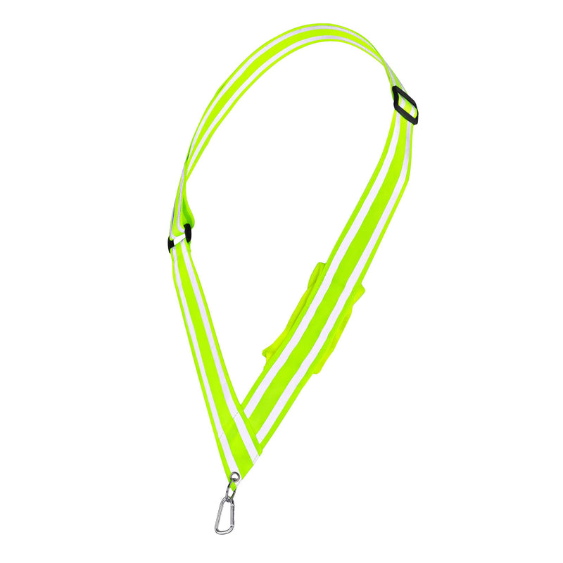 Navaris Reflective Sash - for Walking at Night, Cycling, Running - Safety Reflector Gear with Pocket and Carabiner Clip for Men and Women - Yellow - BeesActive Australia