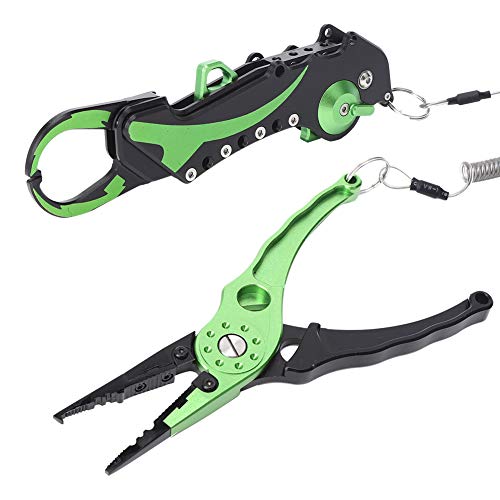 VGEBY Fishing Plier, Outdoor Multifunctional Folding Fishing Tools Braid Cutters Split Lure Plier Fish Controller Tong Set Fishing Tools and Accessories - BeesActive Australia