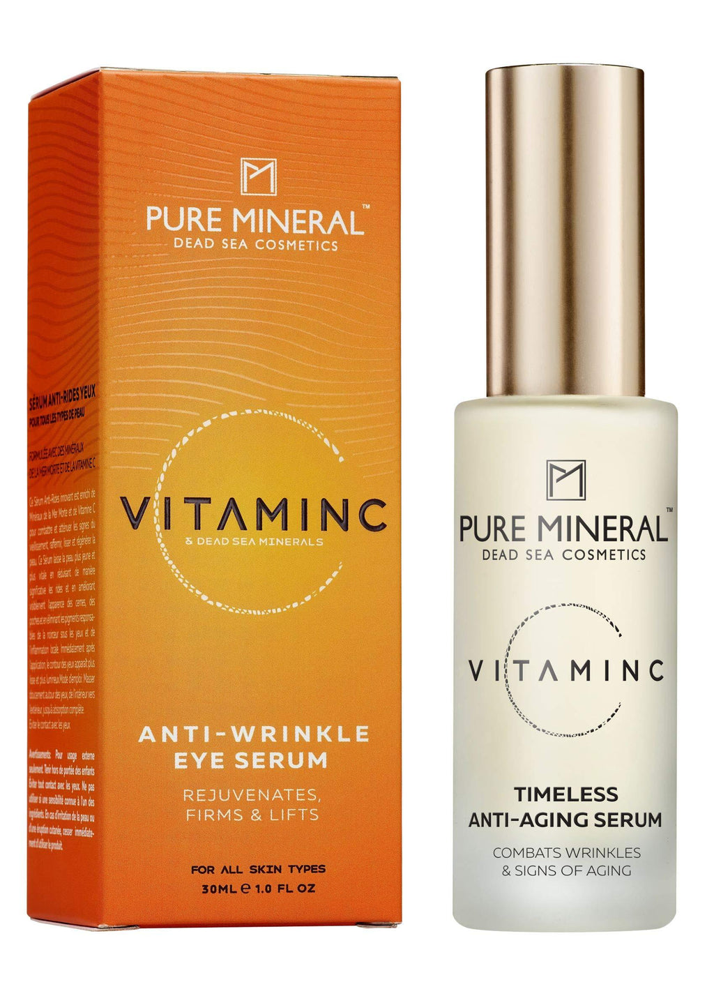 Pure Mineral Vitamin C Eye Serum with Natural Dead Sea Minerals Rejuvenates, Firms & Lifts - BeesActive Australia