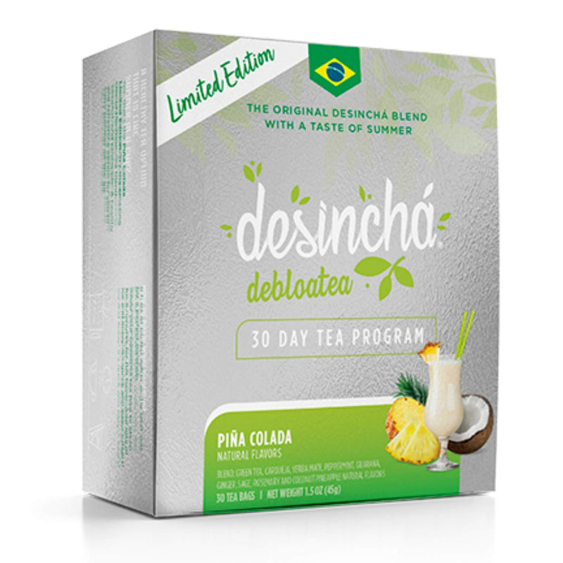 Desincha Tea - Debloatea Piña Colada Flavor I May Increase Energy, Supports Mental Focus & Metabolic Health I Helps Improve Digestion & May Reduce Bloating I 8 Natural Ingredients I 30 Day Supply 30 Count (Pack of 1) - BeesActive Australia