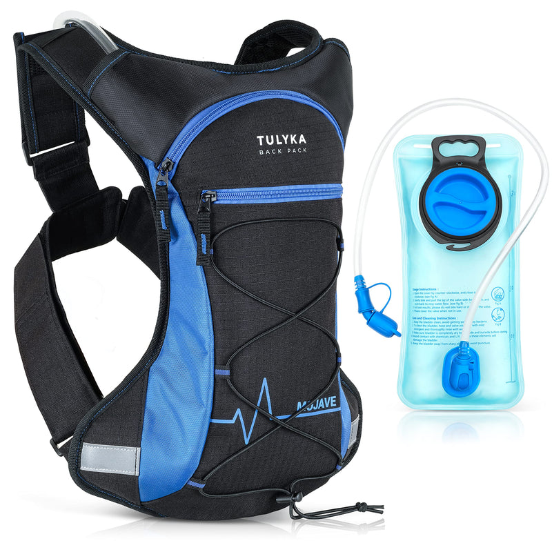 TULYKA Mojave Hydration Backpack 70 oz (2L) Size Water Bladder in a Comfortable and Easy to Carry Backpack - Lightweight Hydration Pack for Biking, Running, Hiking, Climbing, Skiing or Other Sports Blue - BeesActive Australia