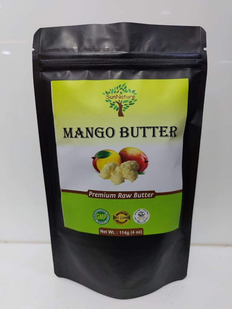 100% Pure Mango Butter - Can Substitute Shea Butter in Soap and Lotion Recipes - Moisturising, Scent-free, Hexane-free - by SunNature (4 Oz) - BeesActive Australia