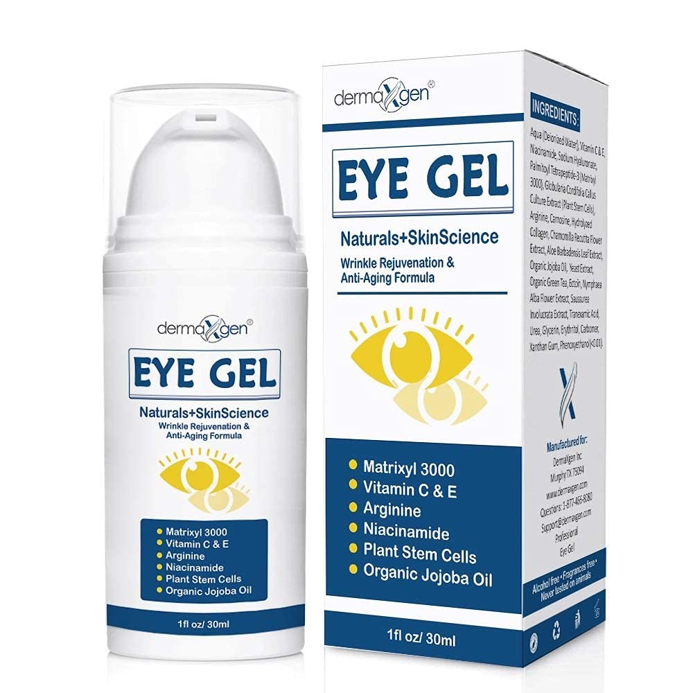 EYE GEL + PLANT STEM CELLS + MATRIXYL 3000 + ARGININE for Under and Around Eyes to Smooth Fine Lines, ELIMINATE Dark Circles, and De-Puff Bags with Peptide Complex. - BeesActive Australia