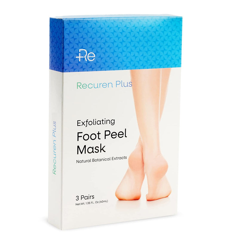 Recuren Plus Foot Peel Mask-3 Pairs Exfoliating Foot Mask -For Baby Soft Feet, Remove Calluses, Dead, Dry Skin, Repair Rough Heels, No Salicylic Acid, No Irritation. - BeesActive Australia