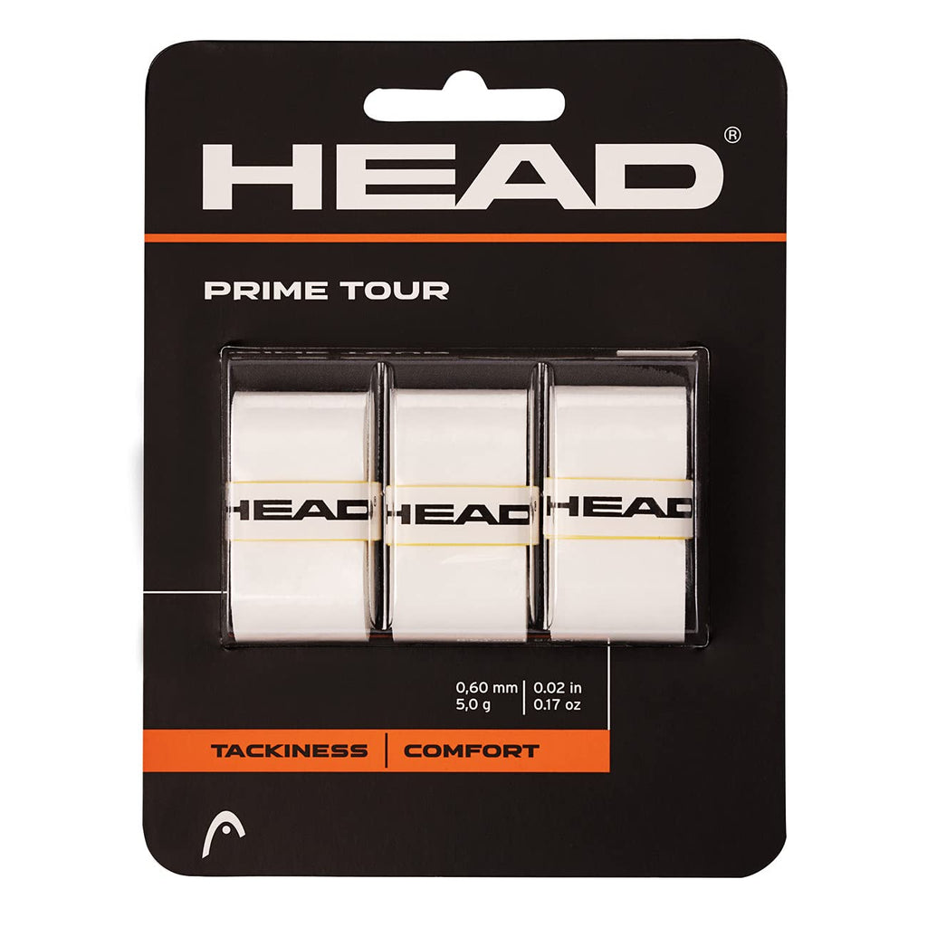HEAD Prime Tour Overgrip - 3 Pack White - BeesActive Australia