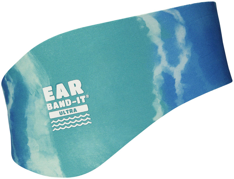EAR BAND-IT Ultra Tie Dye Swimming Headband – ONLY Swim Ear Band Invented by ENT Doctor – Block Water Secure Earplugs – Kid & Adult Sizes – Recommended Water Protection for Bath, Shower, Pool, Beach Large (ages 9yrs to adult) Blue Tie Dye - BeesActive Australia