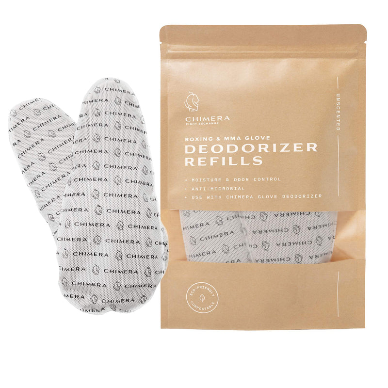 Chimera Fight Exchange 2 Deodorizer Refills (6 Month Supply) for Boxing Gloves, Shoes, Gym Bags, and Lockers - Air Freshener and Odor Eliminator/Absorber Unscented - BeesActive Australia