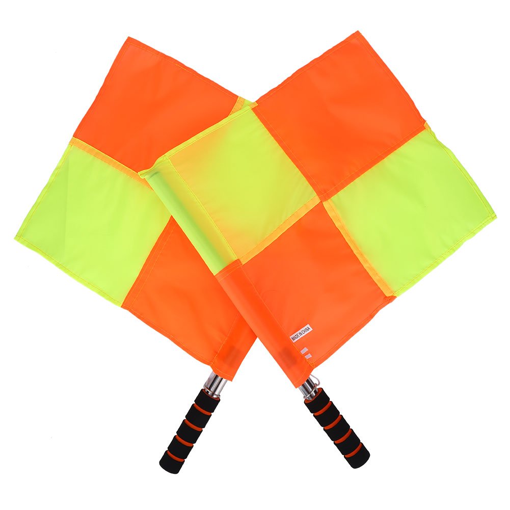 Alomejor 2PCS Referee Flag Waterproof Sports Linesman Flag with Storage Bag for Soccer Football Hockey Training Match - BeesActive Australia