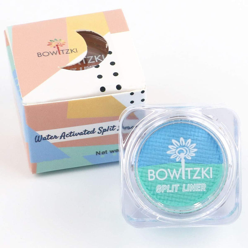 Bowitzki Water Activated Split Cake Eyeliner Retro Hydra Liner Makeup UV Pastel Neon Color Face Body Paint Teal and Blue - BeesActive Australia