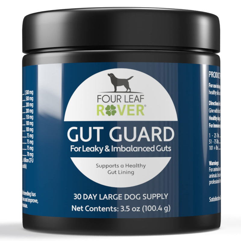 Four Leaf Rover: Gut Guard - Dog Probiotics, Prebiotics and Organic Herbs for Gut Health and Immune Support - Up to 60 Servings, Depending on Dog’s Weight - Vet Formulated - for All Breeds - BeesActive Australia