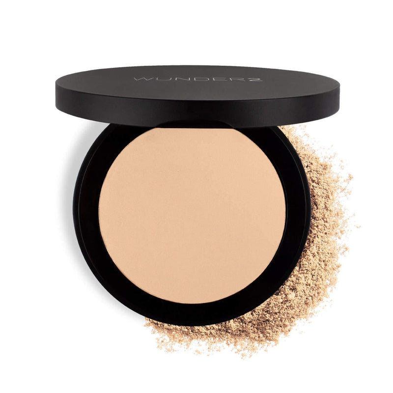 Wunder2 GO BEYOND FOUNDATION Makeup Pressed Powder Natural Cream Finish, Light, 1 Count - BeesActive Australia