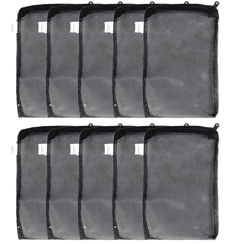 AQUANEAT Aquarium Filter Media Bags, Fish Tank Coarse/Fine Mesh Bags, 3”x8”/5.5”x8” with Plastic Zipper for Activated Carbon 10pcs 5.5" x 8" - BeesActive Australia