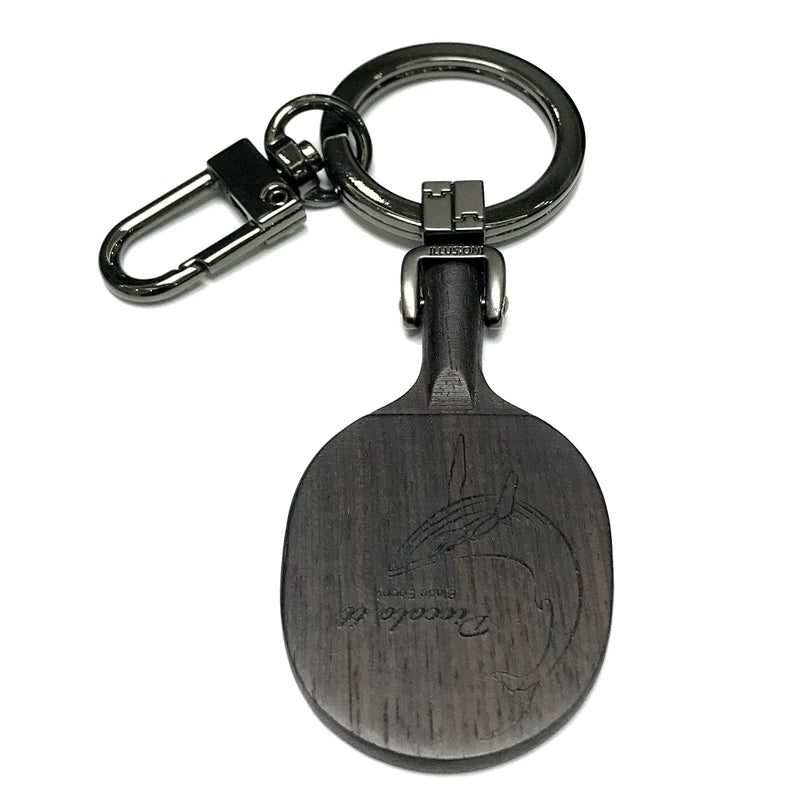 Illusioni Piccolo TT (Table Tennis) Blade Table Tennis Racket Keychain/Key Ring - Wood - Best Gift for Ping Pong Lovers Ebony - BeesActive Australia