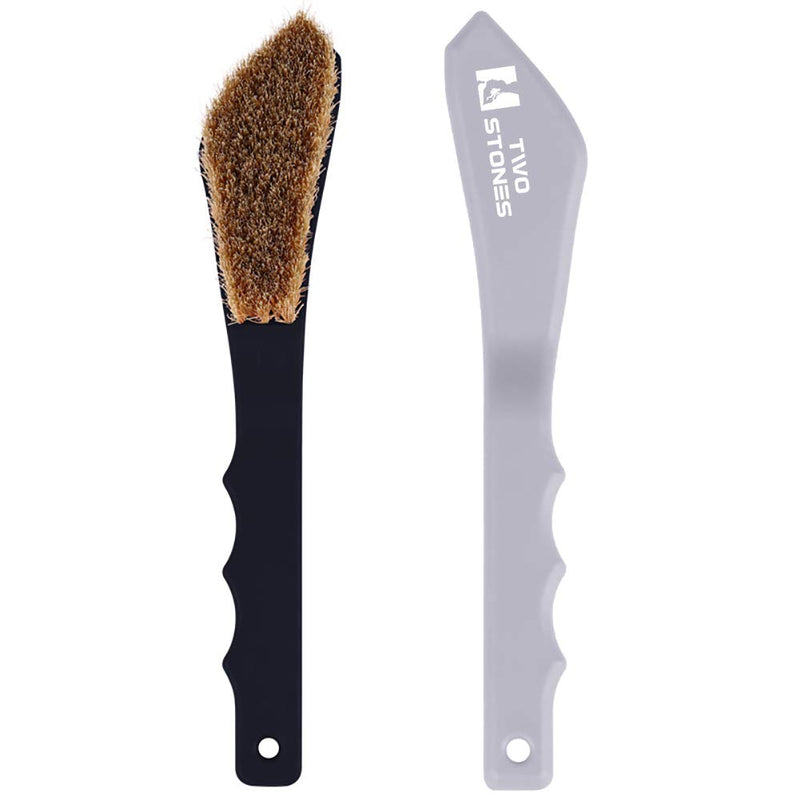 TWO STONES Boar Hair Rock Climbing Brush with Ergonomic Handle, Bouldering Boulder Brush as Durable Cleaning Tool for Climbing Chalk and Climbing Holds on Climbing Wall Indoor or Outdoor - BeesActive Australia