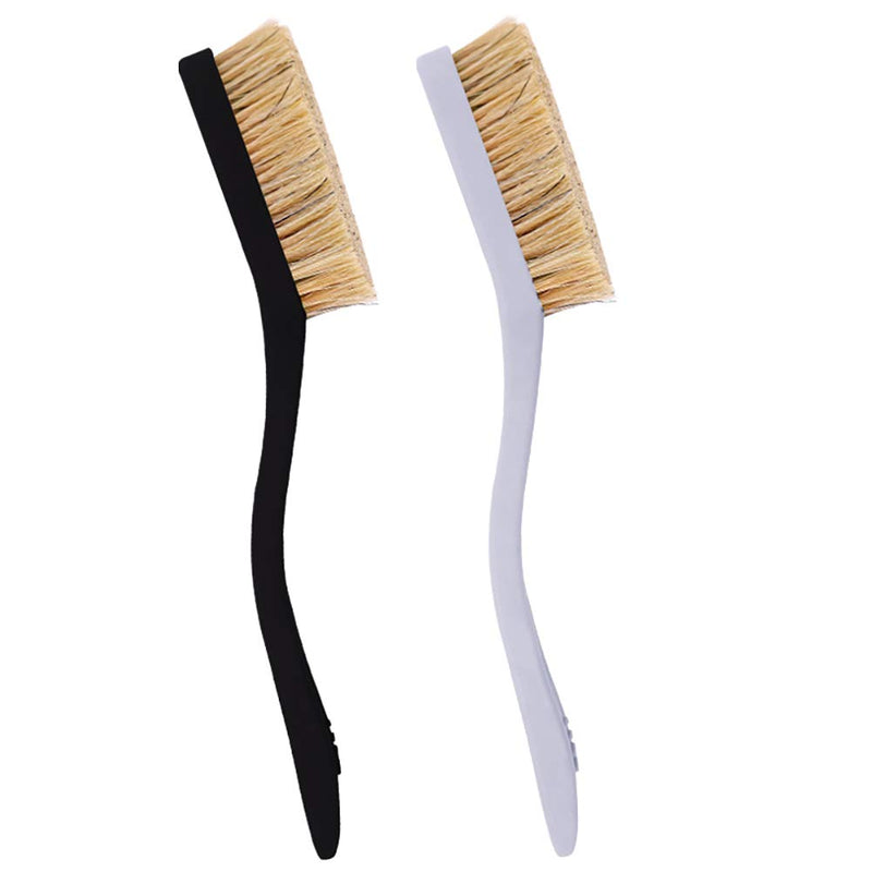 TWO STONES Climbing & Bouldering Brush with Natural Firm Boar's Hair Bristles and Durable Handle, Climbing Chalk Brush Designed for Ultimate Performance on Climbing Wall Indoor or Outdoor Black&Grey - BeesActive Australia