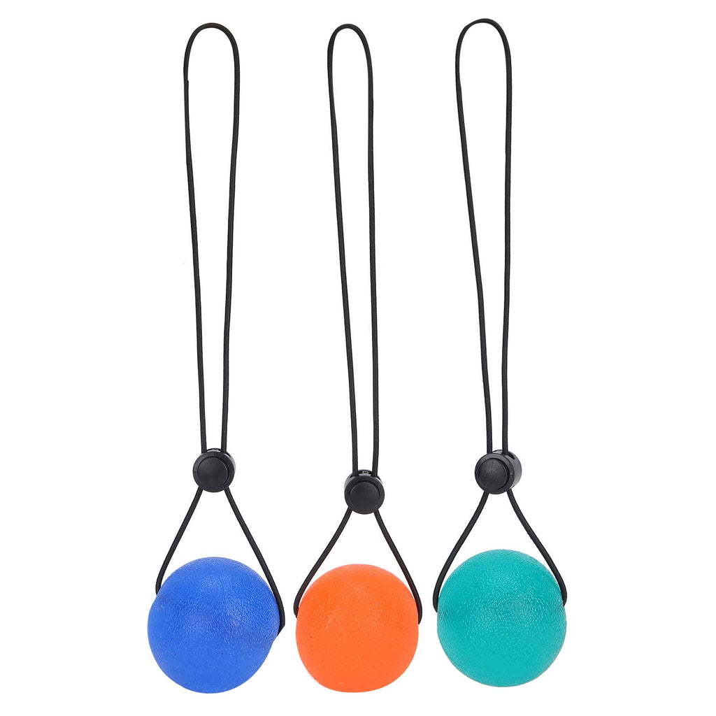 Silicone handle squeeze, with cord Antistress balls, hand trainer Finger trainer 3 pieces hand therapy balls Climbing ball hand training device for pressure relief(Blue30Orange20Green35 / degree) Blue30orange20green35 / Degree - BeesActive Australia