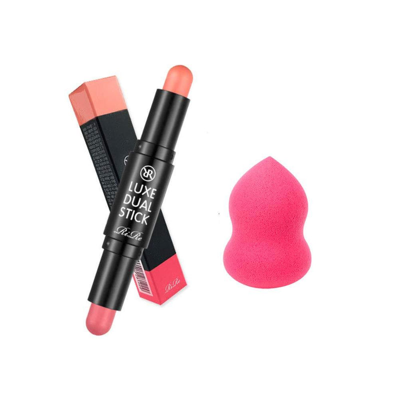 RiRe Luxe Multi Dual Stick / Contouring Stick with Water Puff set (#02 Shadow & Blusher) - BeesActive Australia