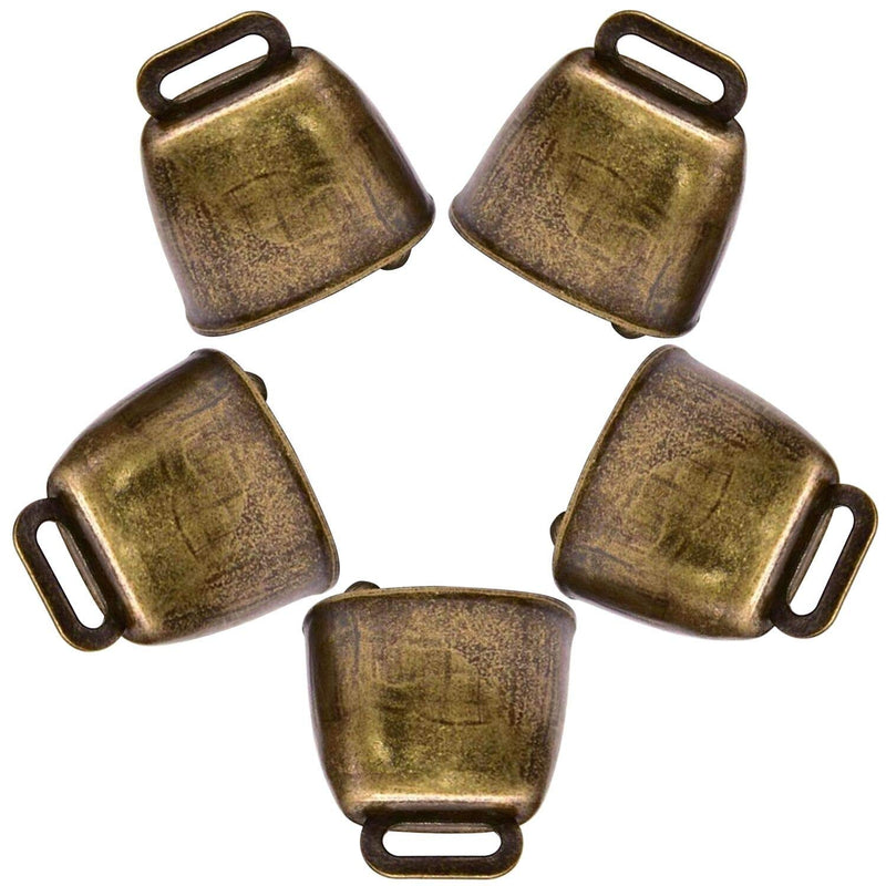 OUQYLG 5 Pack Pet Bell Anti-Lost Bells Animal Bell Cow Horse Sheep Grazing Metal Copper Bells,Cattle Farm Animal Loud Bronze Bell - BeesActive Australia