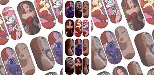 Nail Gang 90s Cartoon Nail Art Decals Simpson’s Daria Cheer Bears Boondocks Cartoon Nail Decals Nail Art Stickers Nail Decoration kit Hey Arnold Jessica Rabbit Snoopy Nail Wraps (4) 4 - BeesActive Australia