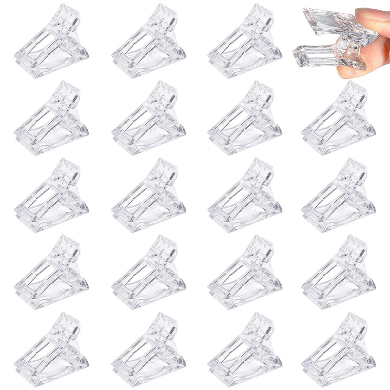 LABOTA 20 Pcs Nail Tips Clip for Quick Building Polygel nail forms Nail clips for polygel Finger Nail Extension UV LED Builder Clamps Manicure Nail Art Tool - BeesActive Australia