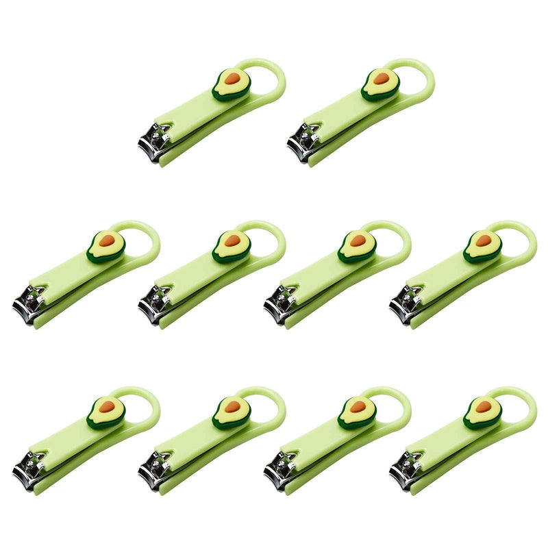 Chris.W 10 Pack Cute Avocado Nail Clippers Bulk, Sharp Sturdy Fingernail and Toenail Clipper Cutters, Avocado Themed Party Supplies, Party Bag Gift Fillers Favors (Avocado) - BeesActive Australia