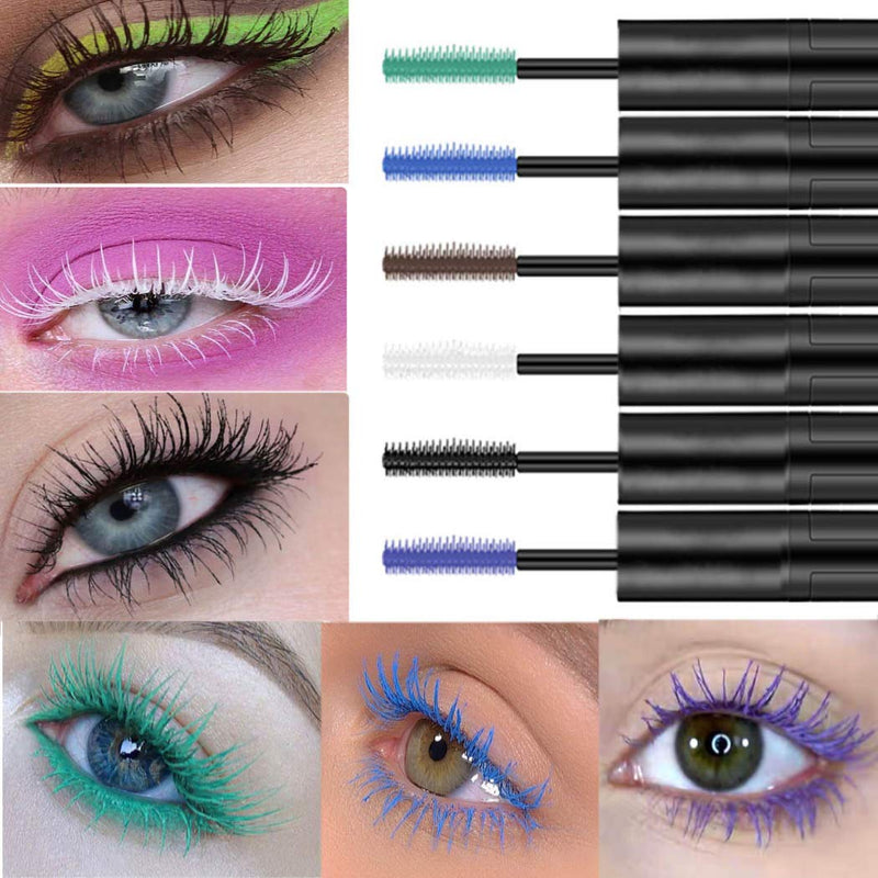 Kisshine Mascara Double-Ended Mascara Fiber Increase Mascara Thick Colorful Mascara Eye Makeup Gift for Women and Girls (Purple 08#) Purple 08# - BeesActive Australia