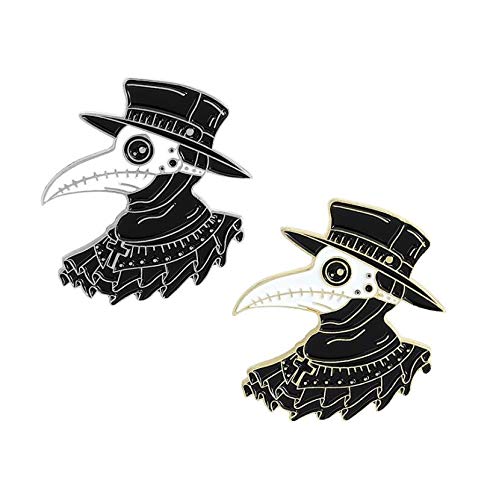 Liasun Plague Doctor Enamel Pin Set - Bird Beak Face Brooches Cartoon Brooch Badge Pins for Clothes Bags Backpack STY8 - BeesActive Australia