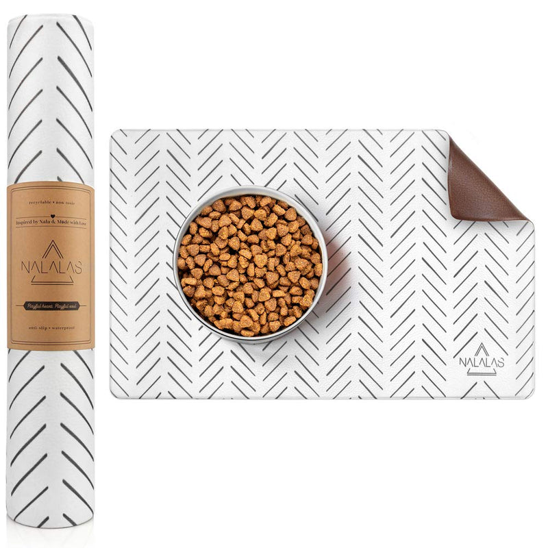 NALALAS Bohemian Large Waterproof Dog Mat - Food & Water Pet Food Mat, Cat Food Mat, Dog Food Mat for Floors - Waterproof Nonslip Eco-Friendly Pet Dog Placemats - Food & Water Dog Bowl Mats 16.5"x28" Mud Cloth - BeesActive Australia