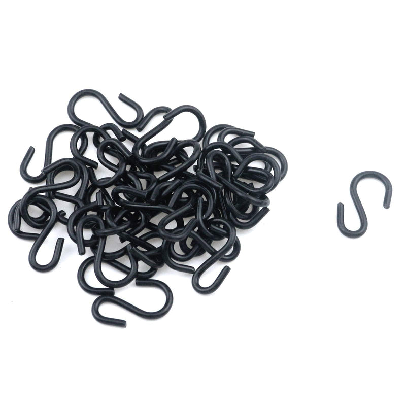 T Tulead Mini Hooks S Shaped Hanger Hooks Wire Hooks Utility Iron Hooks 19mm Length,1.8mm Thickness,Pack of 40 for Jewelry Craft Key Length:19mm - BeesActive Australia