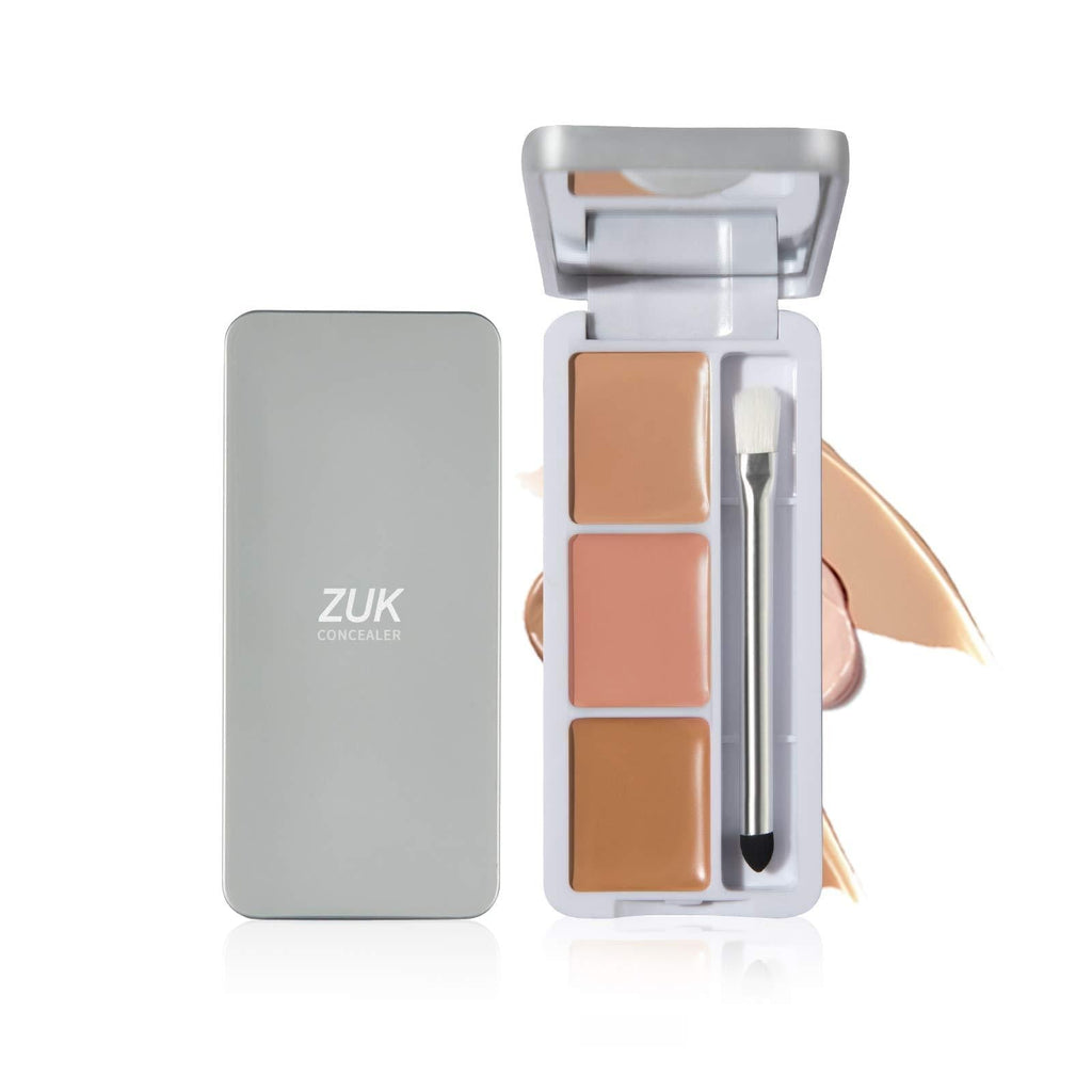 ZUK Concealer Palette Makeup with Brush and Mirror for Women Girl Dark Circles Freckles Acne Scars Color Correcting Concealer for Medium to Dark Skin 601 - BeesActive Australia