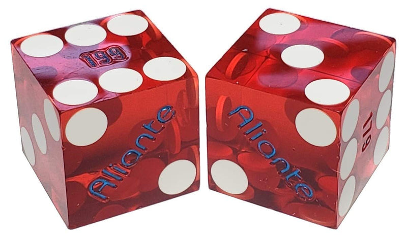 Cyber-Deals 19mm Craps Dice Pair Matching Serial Numbers - Authentic Las Vegas Casino Table-Played Dice - BeesActive Australia