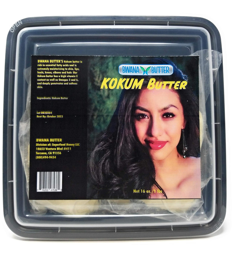 Bwana Butter Kokum Butter Rich in Essential Fatty Acids, Vitamin E, Omega 3 & 6 is Extremely Moisturizing. Soften Skin, Lips, Hair, Elbows, Heels, Soles - BeesActive Australia