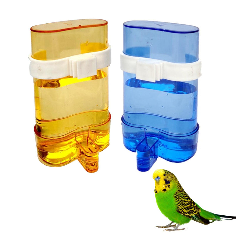 Parakeet Water Dispenser, Automatic Water Drink No Spill Clear Container Cockatiel Cage Accessories Automatic Feeding for Budgies,Finch and Other Bird 2pcs - BeesActive Australia