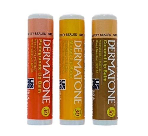 Dermatone Fruit Variety 3-Pack, Lip Balms SPF 30, 0.15 oz. - BeesActive Australia