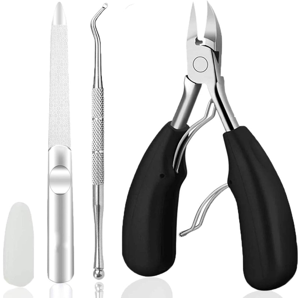 Toenail Clippers Kit for Thick Nails,Large Toenail Clippers for Ingrown Toenails or Thick Nails for Men,Women, Seniors,Adults. Professional Stainless Steel Toenail and Fingernail Clippers Set - BeesActive Australia