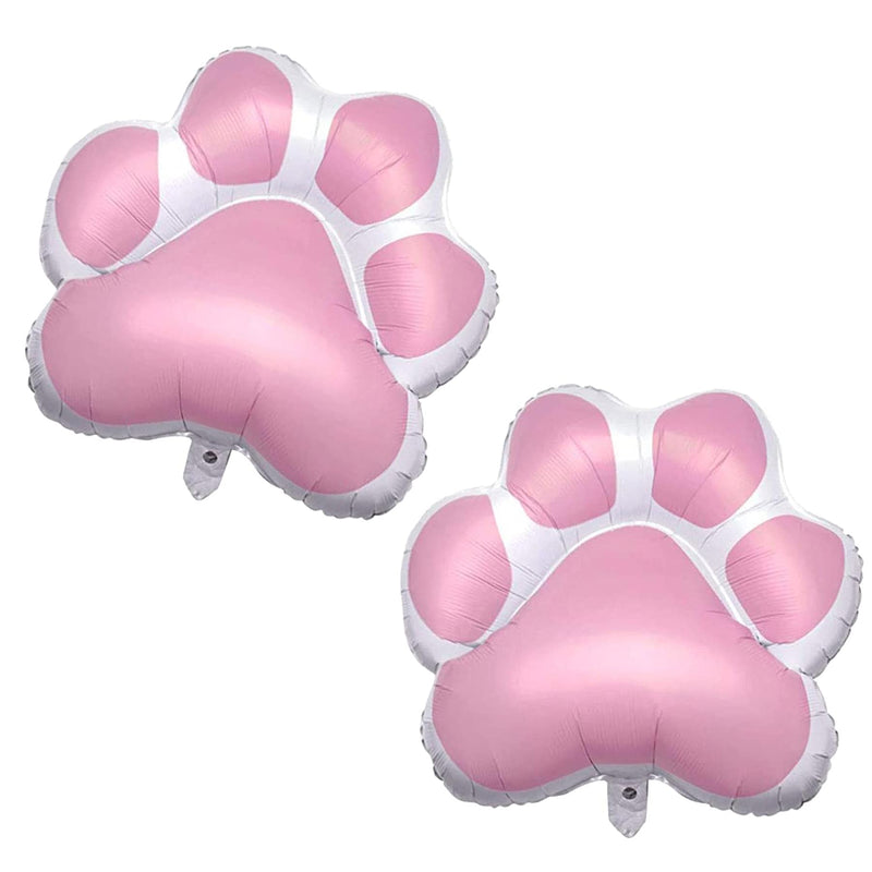 2 pcs 26 inch Dog paw balloon party decorations for birthday party decoration dog’s birthday(pink) pink - BeesActive Australia